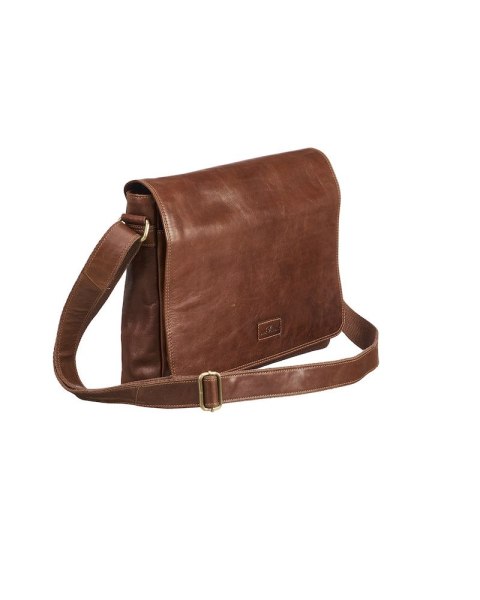 LEATHER LINE SHOULDERBAG - ONE SIZE (COGNAC) LEATHER LINE SHOULDERBAG - ONE SIZE (COGNAC)