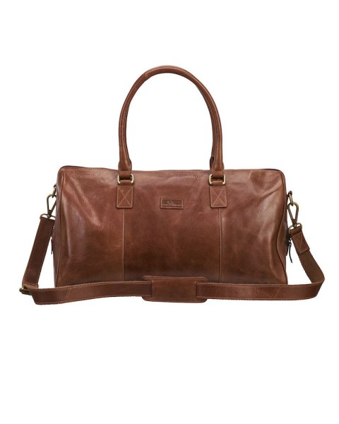 LEATHER LINE TRAVELBAG - ONE SIZE (COGNAC) LEATHER LINE TRAVELBAG - ONE SIZE (COGNAC)