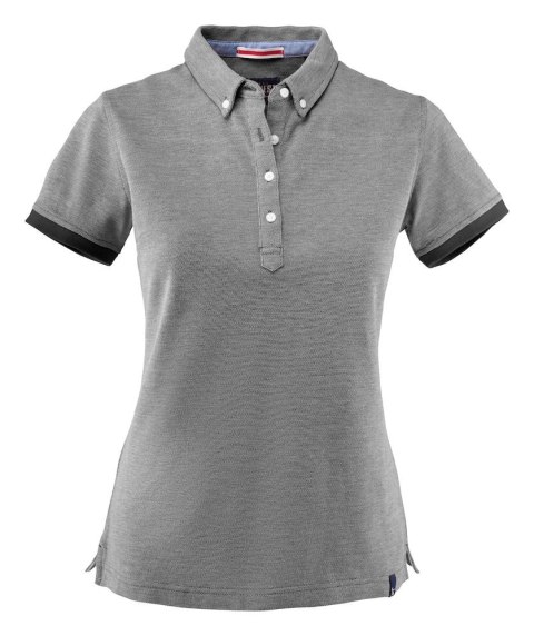 LARKFORD POLO WOMAN - L (BLACK MELANGE)