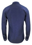 KOSZULA "PURPLE BOW" 49 SLIM FIT - XXL (NAVY/WHITE)