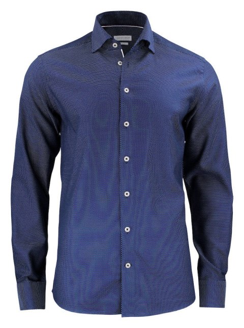 KOSZULA "PURPLE BOW" 49 SLIM FIT - XS (NAVY/WHITE)