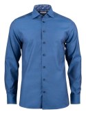 KOSZULA "PURPLE BOW" 142 SLIM FIT - M (BLUE STRIPE/DOT)