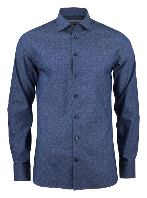 KOSZULA "PURPLE BOW" 143 REGULAR FIT - 3XL (MIDBLUE)