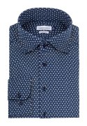 KOSZULA "INDIGO BOW" 131 SLIM FIT - XS ( NAVY PRINT)