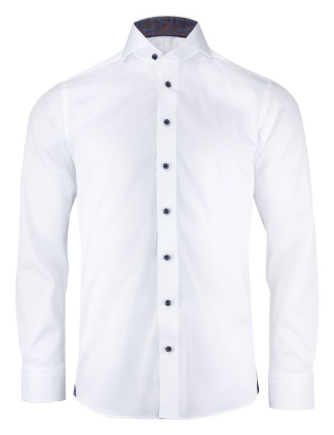KOSZULA "PURPLE BOW" 146 SLIM FIT - XXL (WHITE/NAVY)