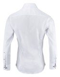 KOSZULA "PURPLE BOW" 146 SLIM FIT - XXL (WHITE/NAVY)