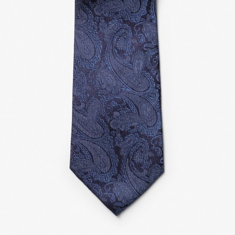 KRAWAT WZÓR PAISLEY - ONE SIZE (NAVY) KRAWAT WZÓR PAISLEY - ONE SIZE (NAVY)