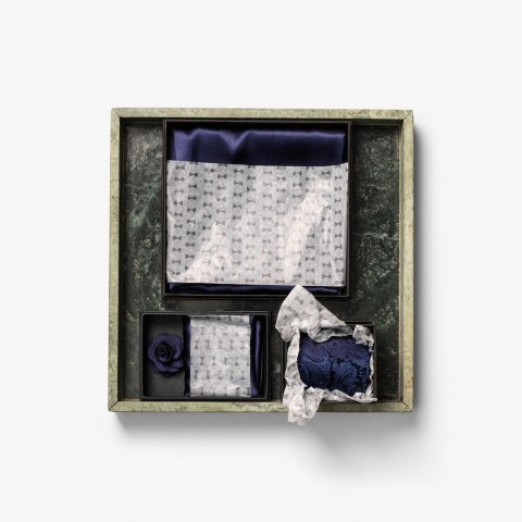 KRAWAT WZÓR PAISLEY - ONE SIZE (NAVY) KRAWAT WZÓR PAISLEY - ONE SIZE (NAVY)