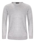 MERINO V-NECK - 3XL (LIGHT GREY MELANGE)