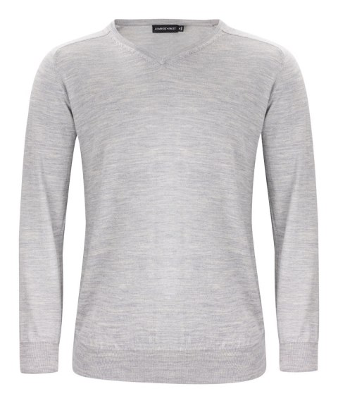MERINO V-NECK - 3XL (LIGHT GREY MELANGE) MERINO V-NECK - 3XL (LIGHT GREY MELANGE)
