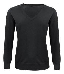 MERINO V-NECK WOMAN - 3XL (BLACK)