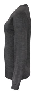 MERINO V-NECK WOMAN - XL (DARK GREY MELANGE)
