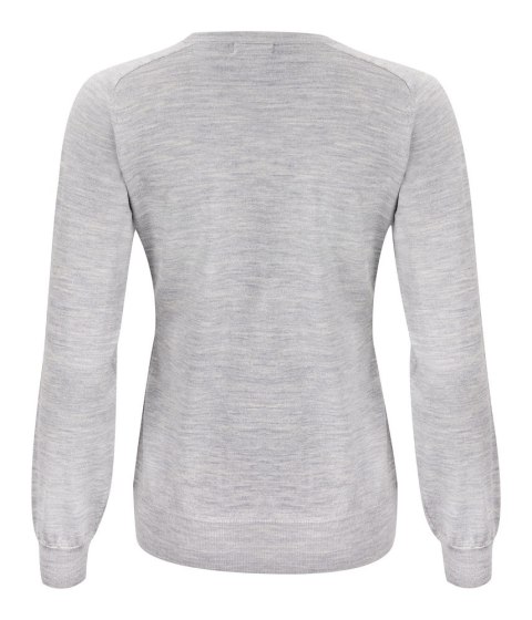MERINO V-NECK WOMAN - XL (LIGHT GREY MELANGE)