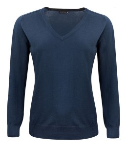 MERINO V-NECK WOMAN - L (NAVY)