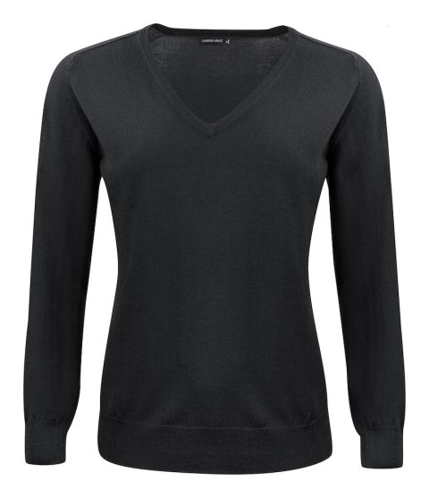 MERINO V-NECK WOMAN - S (BLACK) MERINO V-NECK WOMAN - S (BLACK)