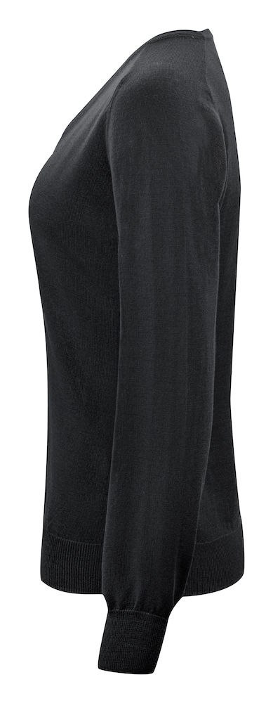MERINO V-NECK WOMAN - S (BLACK) MERINO V-NECK WOMAN - S (BLACK)