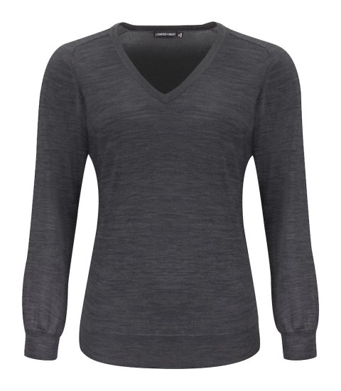 MERINO V-NECK WOMAN - XS (DARK GREY MELANGE) MERINO V-NECK WOMAN - XS (DARK GREY MELANGE)