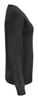 MERINO V-NECK WOMAN - XS (DARK GREY MELANGE)