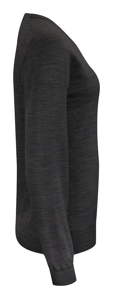 MERINO V-NECK WOMAN - XS (DARK GREY MELANGE) MERINO V-NECK WOMAN - XS (DARK GREY MELANGE)