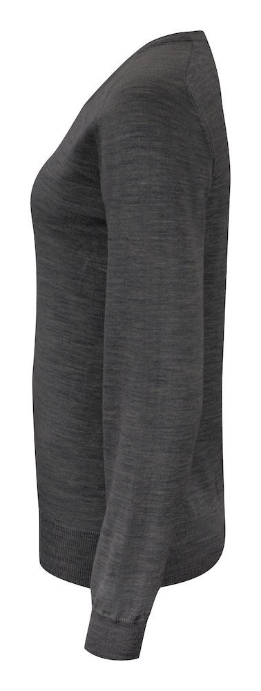 MERINO V-NECK WOMAN - S (DARK GREY MELANGE) MERINO V-NECK WOMAN - S (DARK GREY MELANGE)