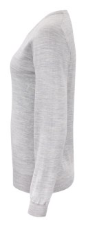 MERINO V-NECK WOMAN - S (LIGHT GREY MELANGE)