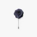 SOLID HANKIE & LAPEL PIN - ONE SIZE (NAVY)