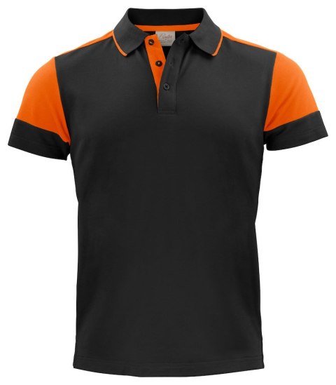 PRIME POLO - 4XL (BLACK/ ORANGE)