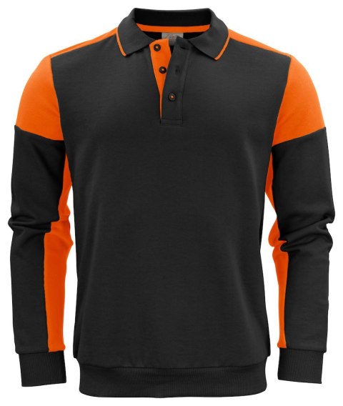 PRIME POLOSWEATER - 4XL (BLACK/ ORANGE) PRIME POLOSWEATER - 4XL (BLACK/ ORANGE)