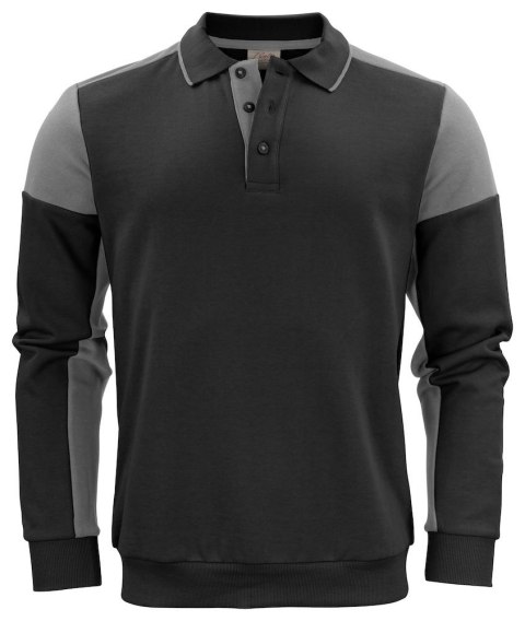 PRIME POLOSWEATER - M (BLACK/ ANTHRACITE)