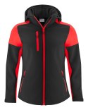 PRIME SOFTSHELL LADY - L (BLACK/ RED)