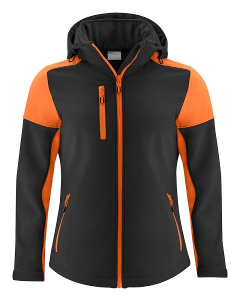 PRIME SOFTSHELL LADY - XS (BLACK/ ORANGE)