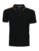 2018 POLO Z ODBLASKAMI NA RAMIONACH - 4XL (BLACK/ORANGE)