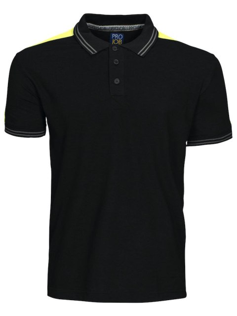 2018 POLO Z ODBLASKAMI NA RAMIONACH - S (BLACK - 99)