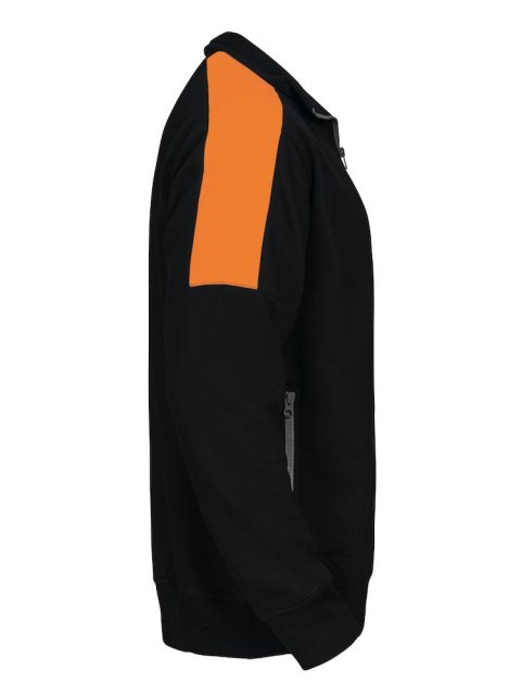 2123 BLUZA NA ZAMEK Z ODBLASKAMI NA RAMIONACH - XL (BLACK/ORANGE) 2123 BLUZA NA ZAMEK Z ODBLASKAMI NA RAMIONACH - XL (BLACK/ORANGE)