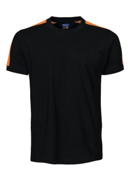 2019 T-SHIRT Z ODBLASKAMI NA RAMIONACH - 3XL (BLACK/ORANGE)