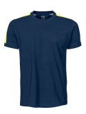 2019 T-SHIRT Z ODBLASKAMI NA RAMIONACH - 3XL (BLUE/YELLOW)