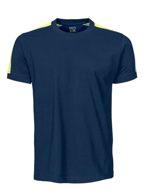 2019 T-SHIRT Z ODBLASKAMI NA RAMIONACH - XS (BLUE/YELLOW)