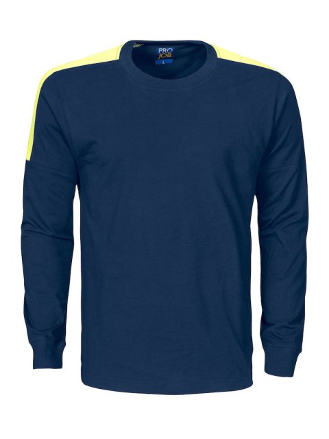 2020 T-SHIRT LONG SLEEVE Z ODBLASKAMI NA RAMIONACH - 3XL (BLUE/YELLOW)