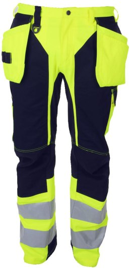 6513 SPODNIE EN ISO 20471 - 110/120 cm (YELLOW/NAVY - 10)