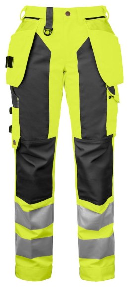 6519 SPODNIE DO PASA EN ISO 20471 DAMSKIE - 46 (YELLOW/BLACK - 11)