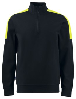 2128 BLUZA NA ZAMEK 1/2 ZIP - XXL (BLACK/YELLOW 9910)