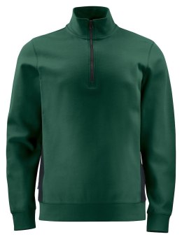 2128 BLUZA NA ZAMEK 1/2 ZIP - XS (GREEN - 66)