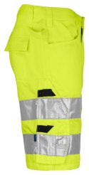 6536 DAMSKIE KRÓTKIE SPODENKI - EN ISO 20471 KLASA 2/1 - 42 (YELLOW/BLACK - 11)