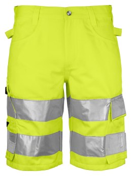 6536 DAMSKIE KRÓTKIE SPODENKI - EN ISO 20471 KLASA 2/1 - 54 (YELLOW/BLACK - 11)