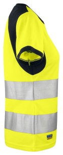 6012 T-SHIRT DAMSKI EN ISO 20471 KLASA 2/1 - 3XL (YELLOW/BLACK - 11)