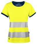 6012 T-SHIRT DAMSKI EN ISO 20471 KLASA 2/1 - XL (YELLOW/NAVY - 10)