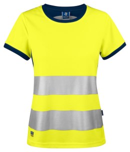 6012 T-SHIRT DAMSKI EN ISO 20471 KLASA 2/1 - XL (YELLOW/NAVY - 10)