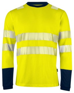 6014 T-SHIRT HV DŁUGI RĘKAW - EN ISO 20471 KLASA 3/2 - 3XL (YELLOW/NAVY - 10)