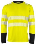 6014 T-SHIRT HV DŁUGI RĘKAW - EN ISO 20471 KLASA 3/2 - 4XL (YELLOW/BLACK - 11)