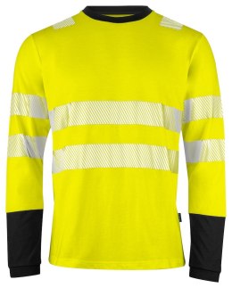 6014 T-SHIRT HV DŁUGI RĘKAW - EN ISO 20471 KLASA 3/2 - 4XL (YELLOW/BLACK - 11)